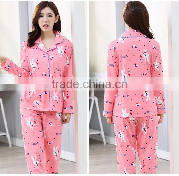 Ms Age Season Cardigan Pajamas Women Long Sleeve Cotton 2017 New Leisurewear Suit Factory Wholesale Casual and Comfortable photo-3