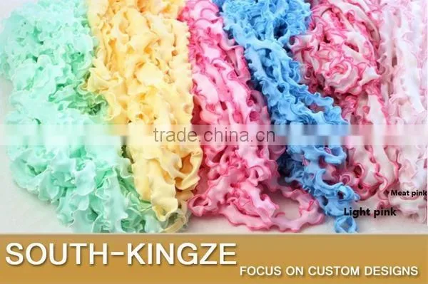 DIY Sewing Material 2cm Colors Ruffle Cotton Lace Elegent Ruffle Lace Ribbon for Dress Ruffle Lace Edging 10 Meters photo-2