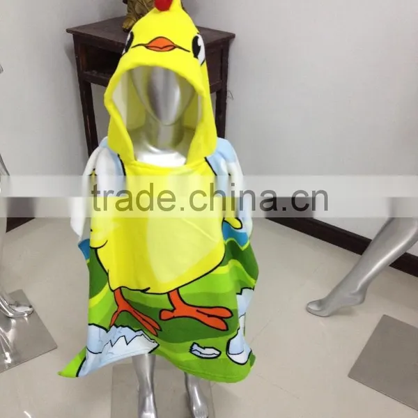 Printed Microfiber Baby Hooded Towel Ponchos photo-3