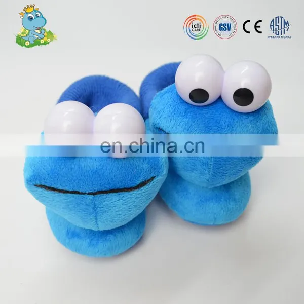 Cheap Price Factory Custom Cartoon Animals Shape Plush Frog Kids Slippers photo-3