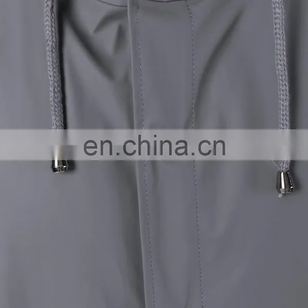 Grey Flap Pockets Hooded Jacket From WWS.custom Buttons Sports Hoodies photo-3