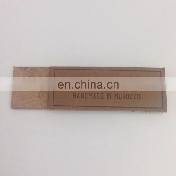 Imitation Durable PU Fashion Metal Attached Jeans Leather Patch Label photo-6