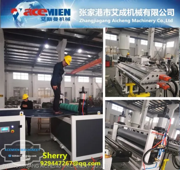 Plastic Pvc Asa Roof Tile Sheet Making Extruder Machine Plastic Recycling Machinery photo-5