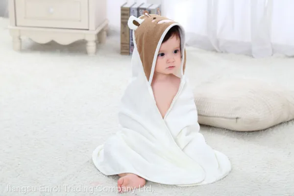 Hooded Baby Bath Towel Cartoon Pattern photo-2