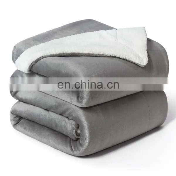 Polar Thermal Insulation Sofa Fleece Sherpa Blanket With Brand photo-7