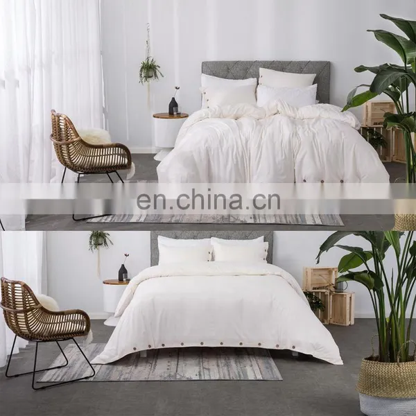 Custom Brand Hotel King Queen Size Quilt Bed Duvet Cover Set With Zipper Closure photo-2