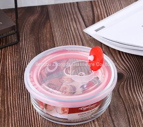 Hot Sale Food Grade Round Freezer Fridge Glass Container photo-2