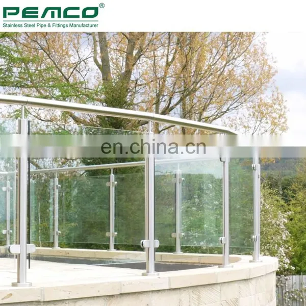 Factory Cheap Round Glass Clamp Stainless Steel Balcony Stainless Steel Glass Railing Systems photo-2