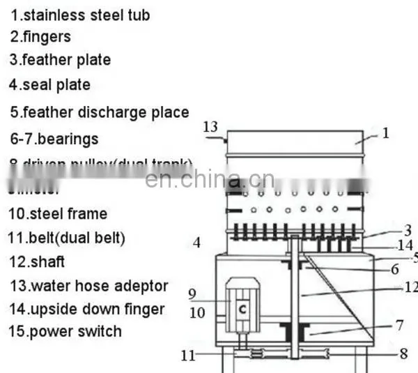 Durable and Automatic Chicken / Duck /goose Poultry Defeathering / Slaughtering / Unhairing / Plucking Machine photo-6
