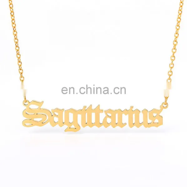 Fall 2020 Fashion Personalized Stainless Steel Custom Name Jewelry Custom Letter Women Pendant Necklace photo-2