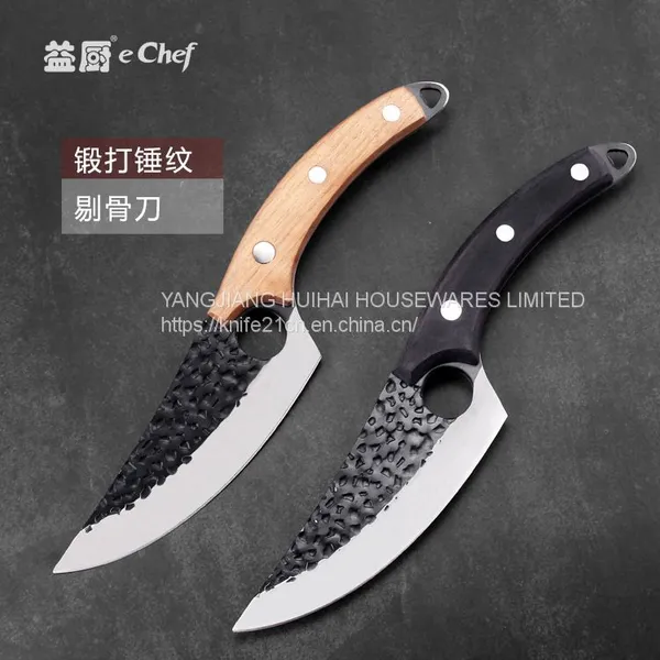 Butcher Knife Black Forged Boning Knives With Sheath Japanese Fillet Meat Cleaver Knives Full Tang Japan Knives Chef Knife for Kitchen, Camping, BBQ photo-4