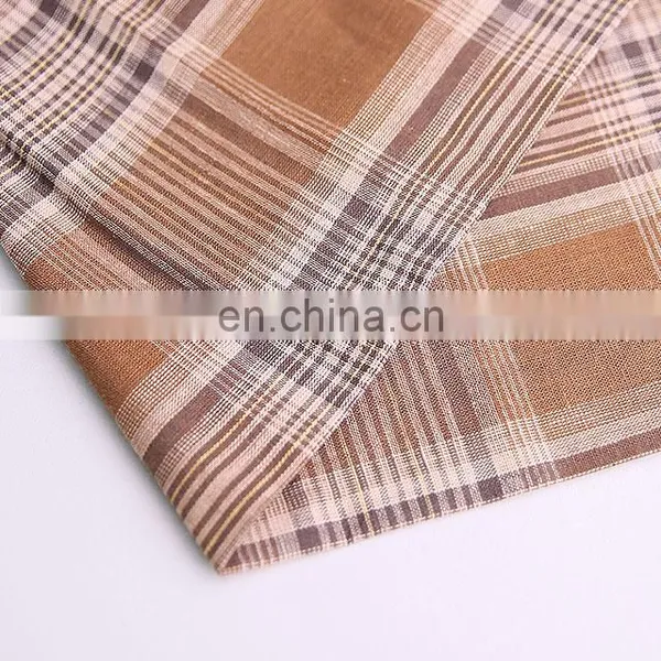 Direct Factory Cheap Price Yarn Dyed Fabric Linen Rayon Blend Plaid Fabric photo-4