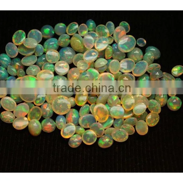 Natural Welo Ethiopia Opal Cabochon Calibrated Size Oval 6x4 To10x8mm Play of Color photo-3