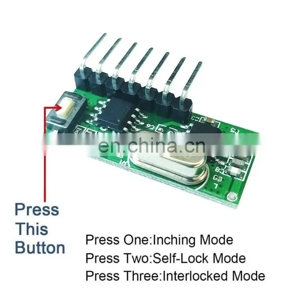 Wireless 433Mhz RF Module Receiver and Transmitter Remote Control Built-in Learning Code 1527 Decoding 4 Channel Output photo-5