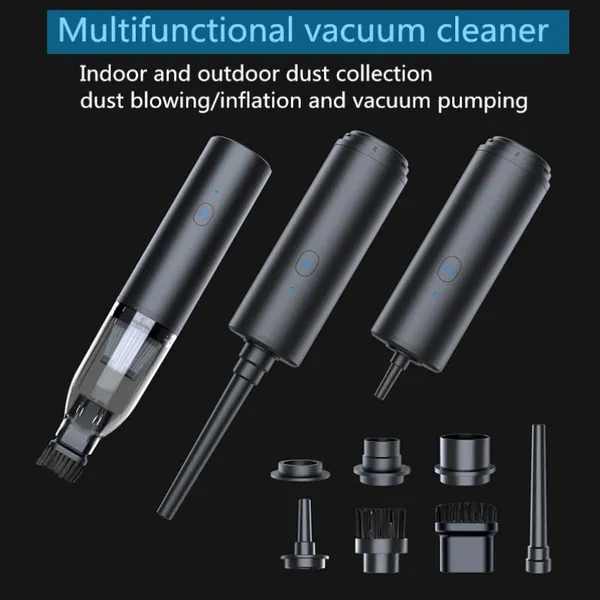 Xiaofan Wireless Multi-function Dust Remover, Dust Suction, Blowing, Vacuuming, Inflation, Intelligent Lighting, Emergency, Long Life, Vehicle, Home and Office B