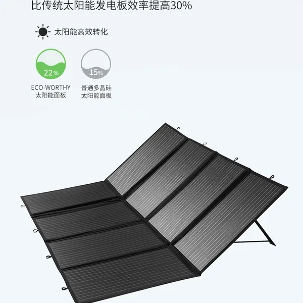 300W Portable Solar Panel Photovoltaic Power Generation Panel 18V Outdoor Energy Storage Power Folding Pack photo-2