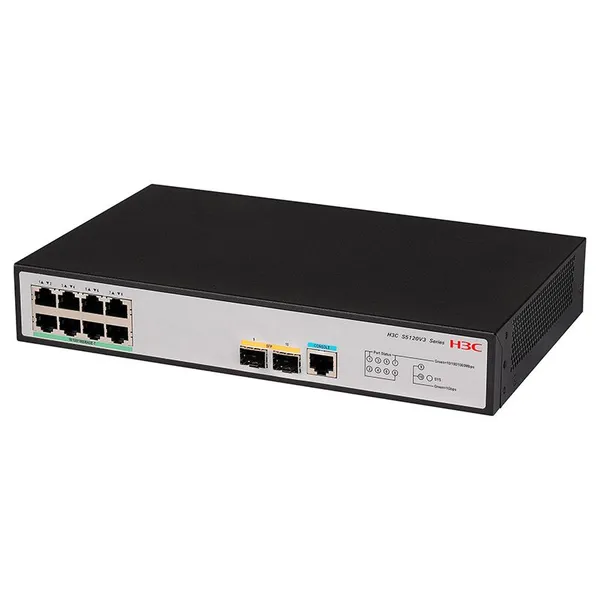 H3C S5130V2-10P-HPWR-LI Enterprise POE Switch - 8 Gigabit Ethernet + 2 SFP Ports, Layer 2/3 Managed Switch photo-3