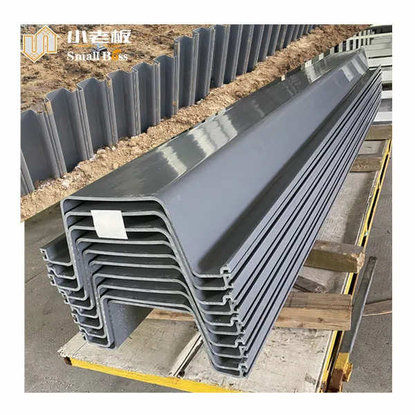 PVC Sheet Pile U Type Vinyl Sheet Piling for Seawall 50+ Years Long Time Life Design