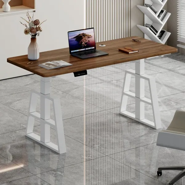 Standing Desk - Adjustable Hand Lift Table Frame for Office Furniture & Living Room - Linear Actuator for Enhanced Ergonomics and Productivity photo-3
