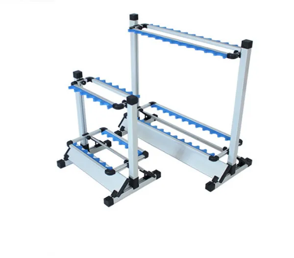 12/24 Grid Aluminium Fishing Rod Holder Fishing Pole Storage Rack Modular Aluminum Profile Fishing Rod Organizer photo-2