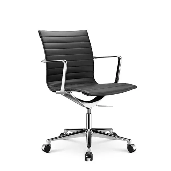Replica middle back ribbed swivel Una office chair with height adjustable seat