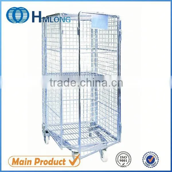 Industrial Foldable Rolling Warehouse Trolley for Sale