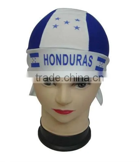 Fashion Hat Sport Fans Different Country Flag Head Tie Scarf, Promotional Gife Cap,newest Hot Sell Head Tie Scarf