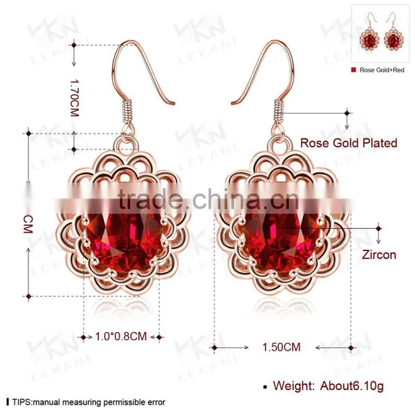 Ruby Stone Wavy Round Line Earring Bule Gemstone Jewelry Earring photo-4