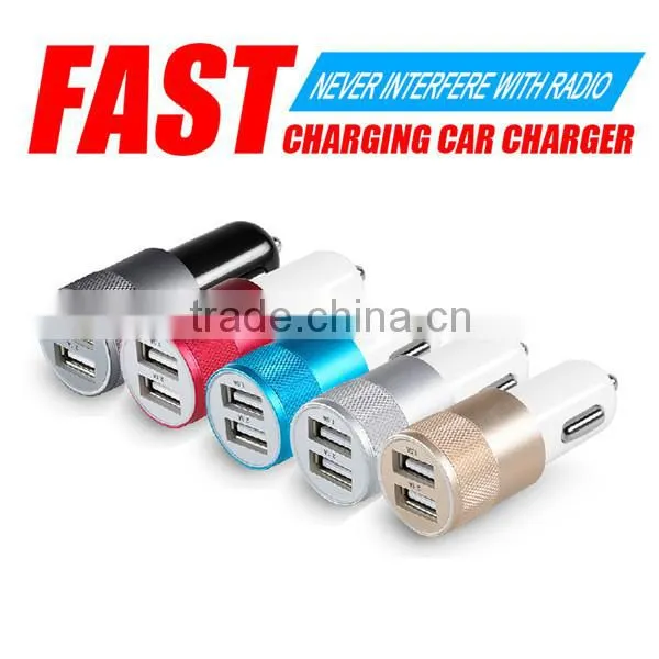 Fashional Design Metal Mobile Phone Car Chargers for Samsung s6 photo-2
