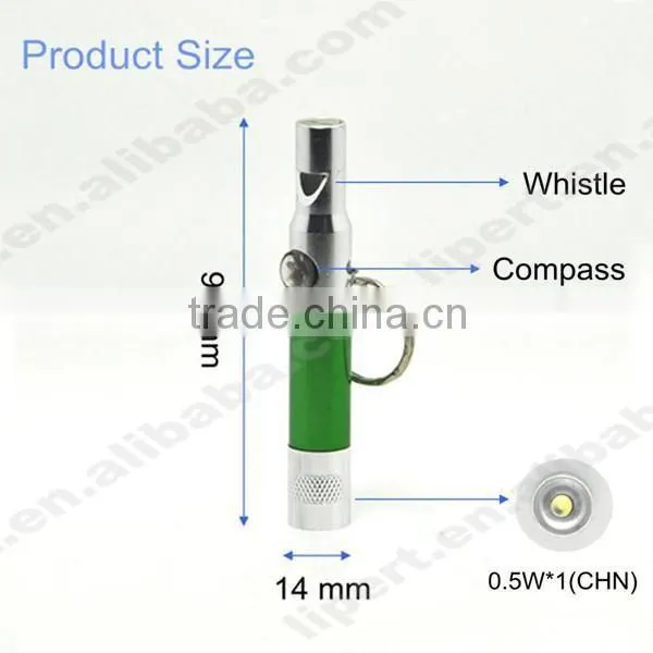 (1500069) Wholesale OEM Portable Mini 4*AG13 Battery Cpmpass Keychain With Flahslight photo-2