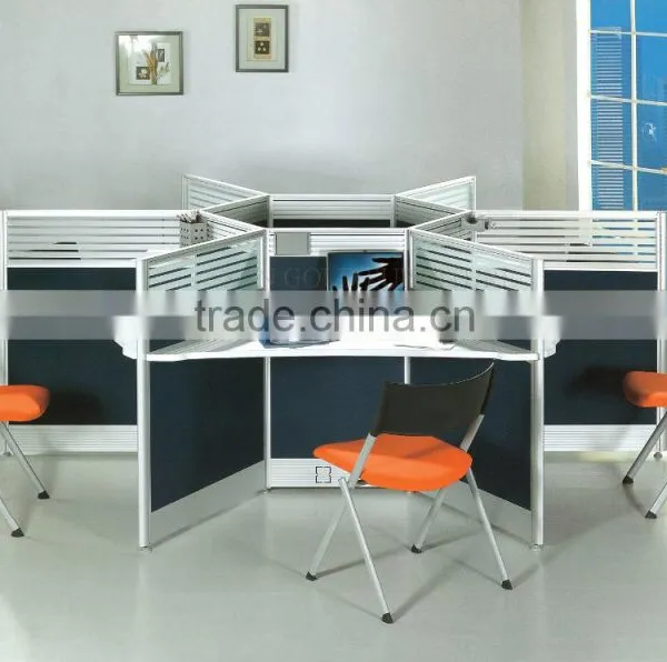 Modern Y Shaped 6 Person Office Workstation,call Center Partition (SZ-WSB326) photo-6