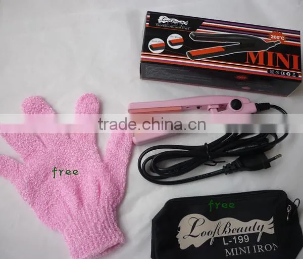 professional hair style mini hair straightener and curling iron