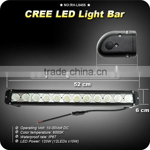 Goldrunhui RH-L0455 20inch 120W LED Light Bar for ATV Boat Trailer Tractor Truck Spot Beam Cree 120W Curved Led Light Bar 10V~30