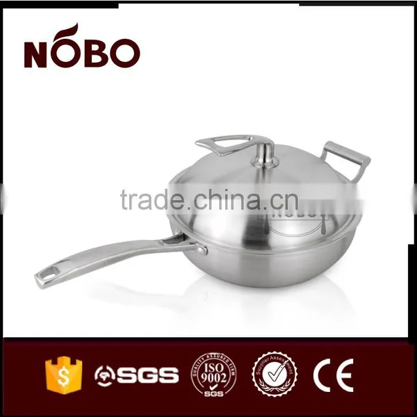 Three Layers of Steel Suit Fry Pan With Lid photo-3