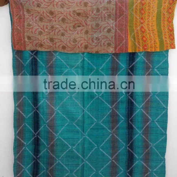 Multi Colored Kantha Bed Covers Throws Gudri