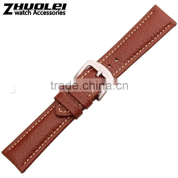 2015 Hot Fashion Grain Cowhide Leather Strap Watch 23mm Watch Strap Leather photo-5