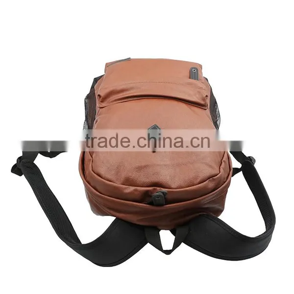 High Quality PU Leather Backpack Bags OEM Brand Laptop Backpack photo-4