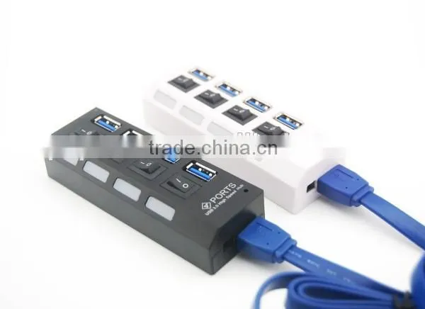 Computer 4 Ports 3.0 High Speed USB Hub With Swith Button photo-6