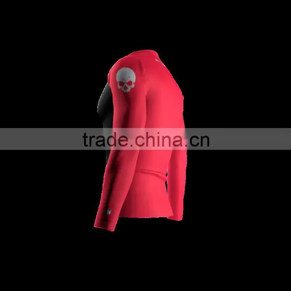 Polyester Spandex Long Sleeves Headshot Compression Shirt/Rash Guard With Club Logo Player Name and Numbers at Sleeves photo-3