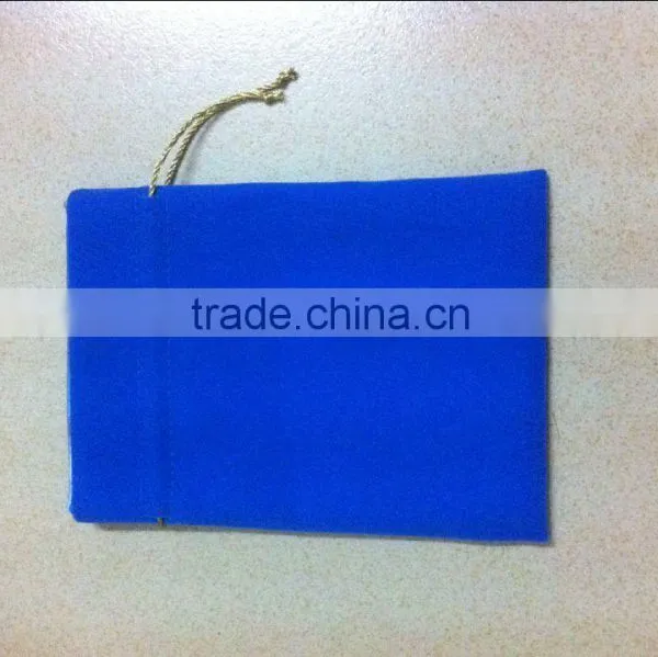 Luxury and Fast Delivery Satin Lined Velvet Pouches for Jewelry With Golden Cords photo-5