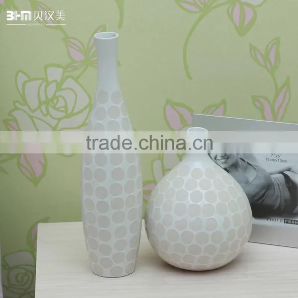 Modern Hand Paint Circle Pattern Ceramic Vases Wholesale for Home Deco photo-3