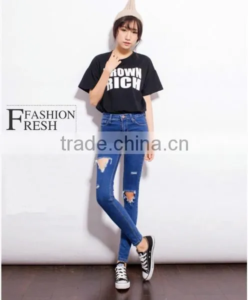 Fashion Casual Women Brand Vintage High Waist Skinny Denim Jeans Slim Ripped Pencil Jeans Hole Pants Female Sexy Girls Trousers photo-4