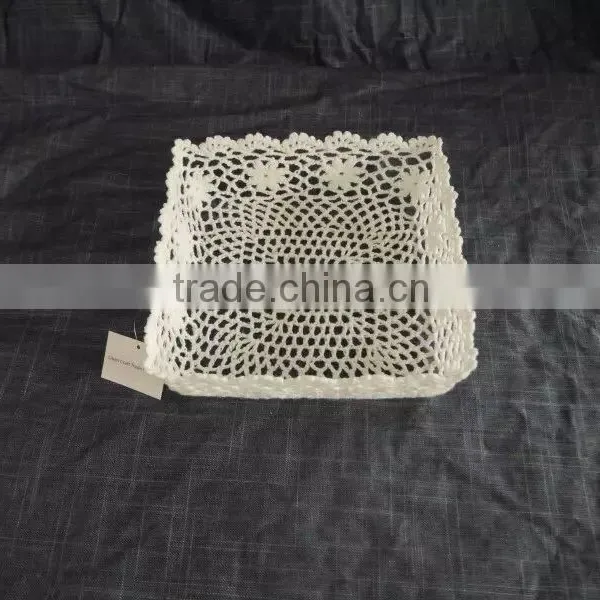 China Manufacturer 100% Crochet Cotton Food Tray photo-3