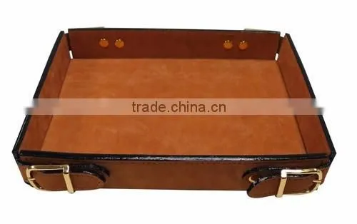 Table Utility Tray (brown Leather) photo-2