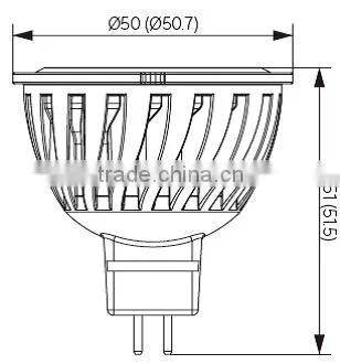 LG LED Lamp SPOT MR16 5.4W 20W/840/320lm/GU5.3/15,000h M0540U35N51 photo-2