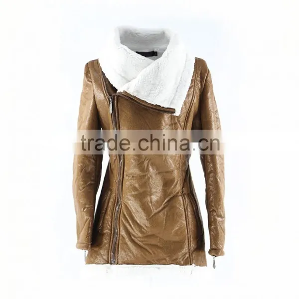 2014 Ladies pu Leather Jacket in Apparel, Wholesale Fashion PU Leather Jackets Ladies Leather Jacket Women H photo-4