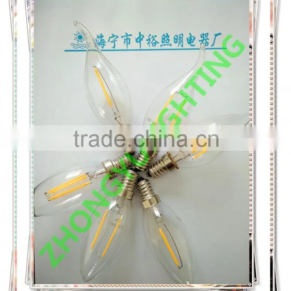 High Quality CE UL C32/C35 Flame Tip Candle LED Filament Bulb With Many Watts for Choice photo-2