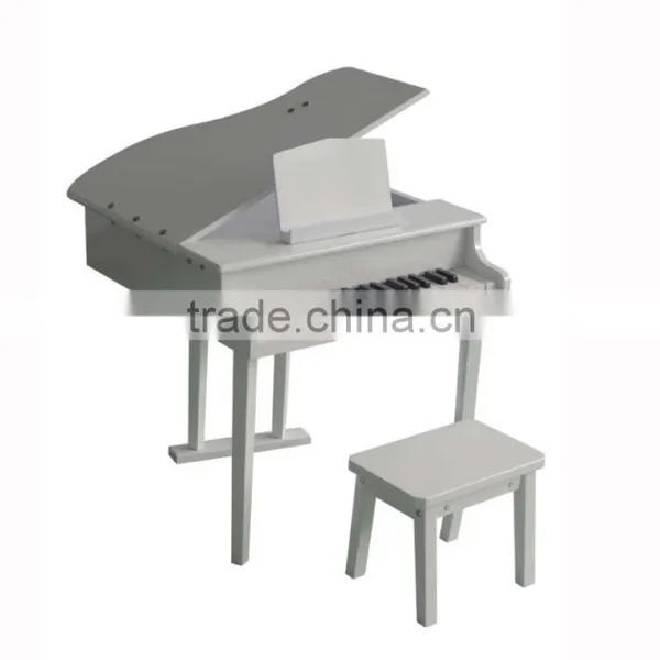 Fashional 30 Key Children White Wooden Piano, Mini Child Wooden Piano Toy