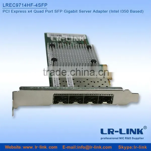OEM/ODM Intel I350 Chipset PCI Express x4 Quad Port SFP Gigabit Ethernet Lan Card photo-3