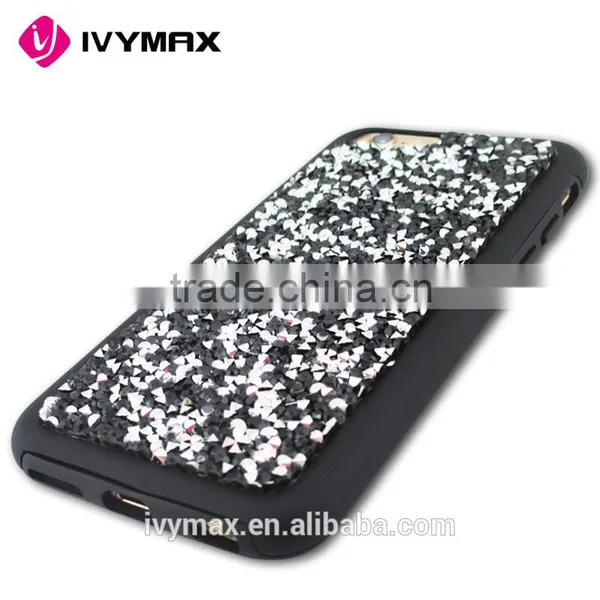 Manufacturer China Glitter Case Leather Skin Mobile Back Cover for Iphone 6s Phone Accessories Case Supplier's Choice photo-2